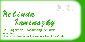 melinda kaminszky business card